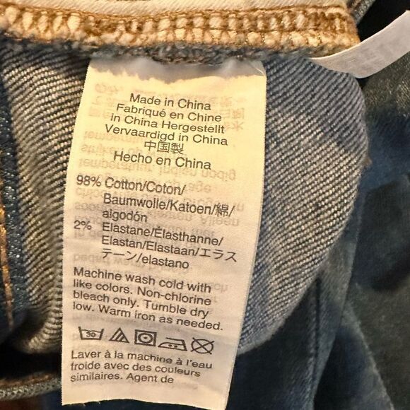 MADEWELL slim cut wide-leg jeans Olympia wash button front size 25 - Picture 7 of 8